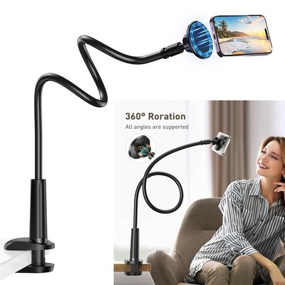 Magnetic Gooseneck Phone Holder Mount 360° Cell Phone Stand for Bed Desk Bedside