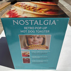 Hot Dog and Bun Toaster, Nostalgia 4 Slot with Mini Tongs, Retro Red NIB SEALED — photo 2