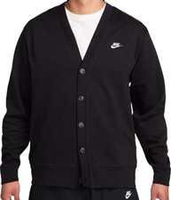 Nike Knit Cardigan Button Up Sweater Black Men’s Size Medium FN3898-010 NWT