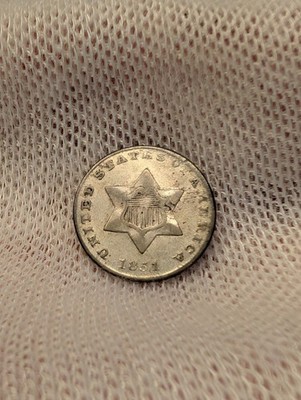 1851 Three Cent Silver Trime