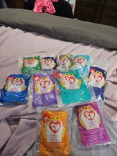 TY Teenie Beanie Babies 1998 McDonalds Happy Meal Toys Complete Set Of 12 Sealed