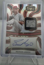 2025 Panini Select Prizm Bronson Arroyo Silver Patch Auto AM-BA /99