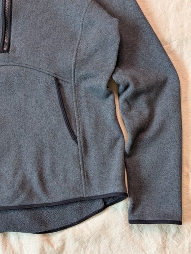 Lululemon Women's Gray 1/2 Zip Gray Fleece Pocketed Scuba Hoodie Size 10 - Picture 6 of 11