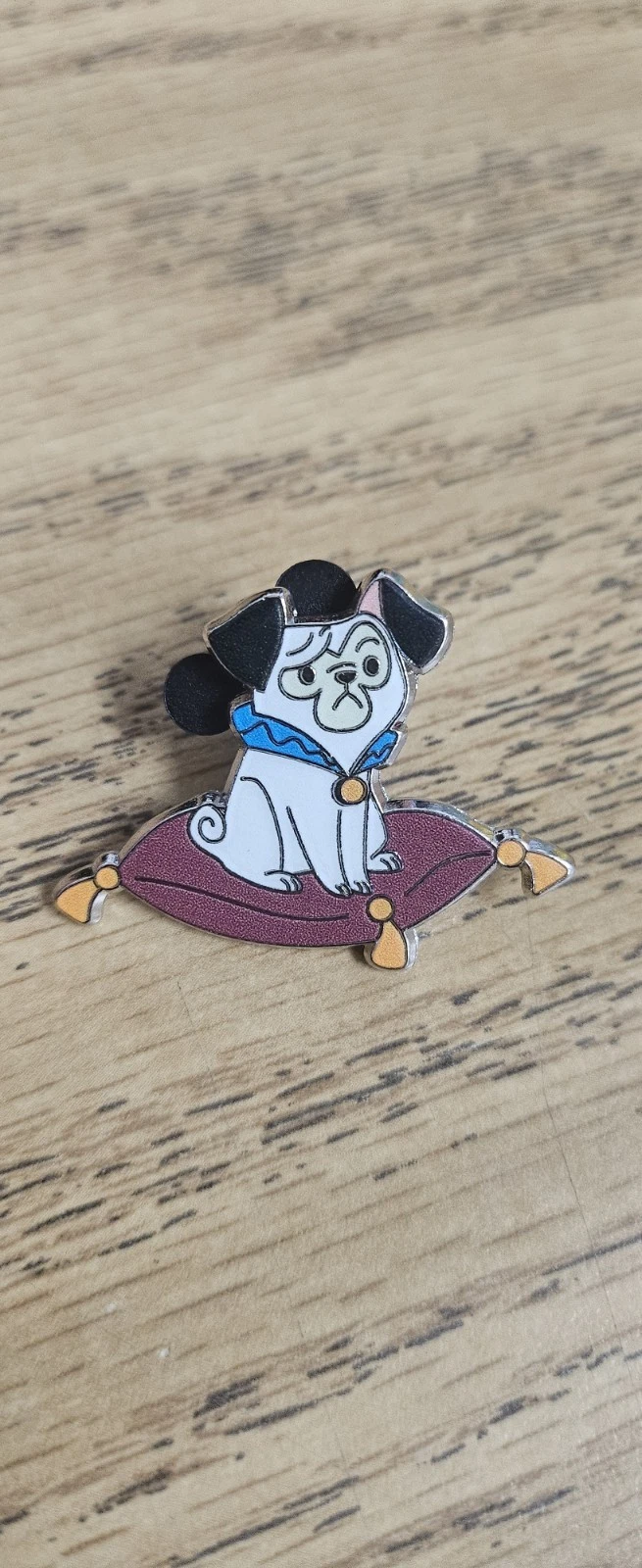 Disney Trading Pin Percy Dog on Pillow from Pocahontas