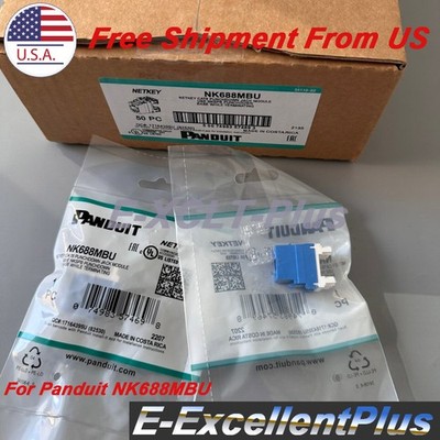 50PCS For Panduit NetKey NK688MBU Cat6 Keystone Jack Blue Module Free Shipping