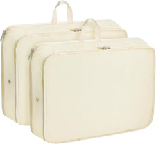 Compression Packing Cubes for Travel Essentials, 2Pc Expandable Travel Cubes for