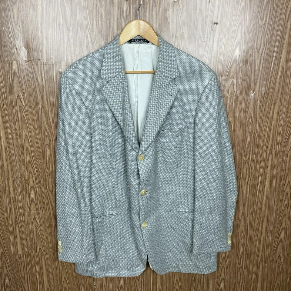 Abrigo deportivo Hugo Boss Saks Fifth Avenue para hombre 46L gris Loro Piana lana cachemir Foto 2 de 4