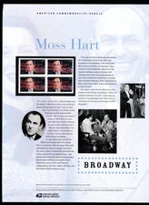 US 3882 MOSS HART 2004 USPS #726 COMMEMORATIVE PANEL