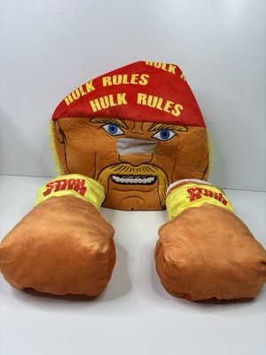 WWE WWF Hulk Hogan weiche Plüsch Gesichtsmaske und Handschuhe