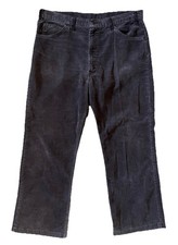 Vintage Levis 517 Corduroy Pants 38x30 36x26 Grey Relaxed Bootcut 80s White Tab