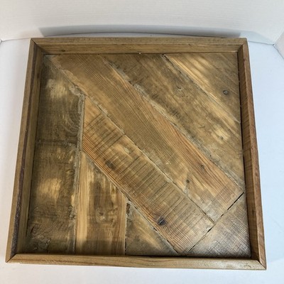 Reclaimed Wood Tray  Rustic Handmade Serving Tray Primitive Farm Imperfect