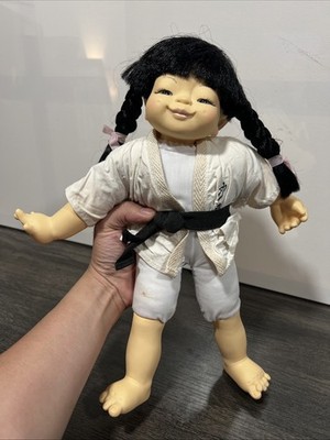 Vintage Asian King Fu Doll Good Well 1985 13 Inch Toy