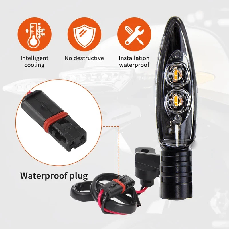 4PC For BMW F700GS F800GT HP4 R1200GS LED Front Turn Signal Indicator Lights EXV - Image 3 of 4