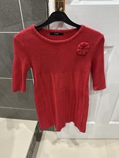 Robe en laine rouge fille