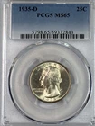 1935-D Washington Quarter PCGS MS65 Silver Brilliant Uncirculated