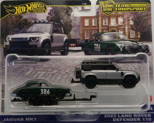 Hot Wheels Premium Jaguar MK1 Land Rover Defender Team Transport #74 2025 JBM29 - Imagen 1 de 8