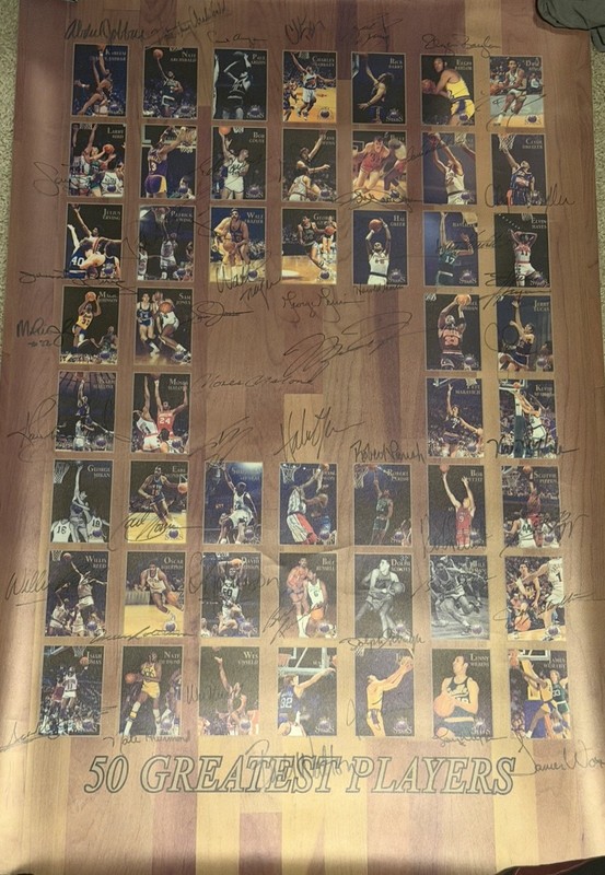 NBA 50 Greatest Players Autographs - 47 signatures out of 50