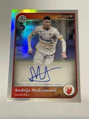 2024-25 Topps Merlin UCC Andrija Maksimovic Auto Refactor RC #AU-AM QTY