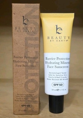 Beauty by Earth Mineral Sunscreen for Face SPF 50 Reef Friendly Broad Spectrum