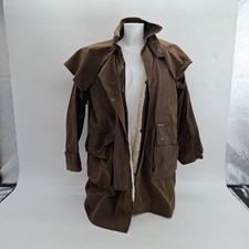 Men's Driza-Bone Australian Brown Waxed Jacket With Wool Inner Size 4 Small