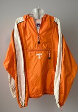 VTG 90  s Tennessee Volunteers UT Football Windbreaker Jacket Adult L Big Orange