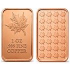 1 oz Maple Leaf Copper Bars .999 Fine Copper Proof Finish AVDP Oz - 20 Pieces — photo 1