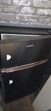 VonShef 85L Freestanding Under Counter Fridge Freezer with Reversible Doo