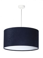 HäNgelampe Blau Weiß Stoff Ø50Cm Schlafzimmer Wohnzimmer HäNgeleuchte Aimee