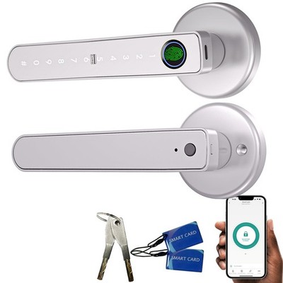 Smart Fingerprint Türschloss 5 in 1 Schloss Türgriff Biometrisch Schlüsselloser Zugang