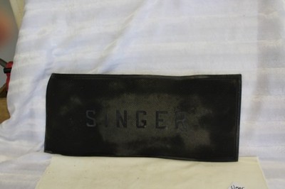 Vintage Singer Nähmaschine Gummimatte Original schwarz Matte 19,25 x 8,25''