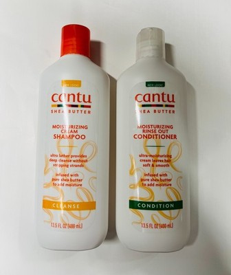 Cantu Sheabutter Feuchtigkeitscreme Shampoo & Ausspülen Conditioner 13,5oz Set