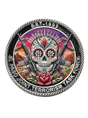 #ad El Paso Texas Joint Terrorism Task Force Candy Skull amp; Scorpion Challenge Coin $39.95