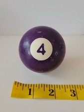 Vintage No. 4 Solid Purple Pool Ball Billiard 2" Replacement M