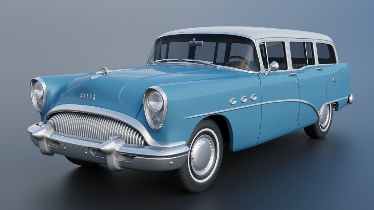 ABS-LIKE RESIN 3D PRINTED 1/25 1954 BUICK SPECIAL ESTATE