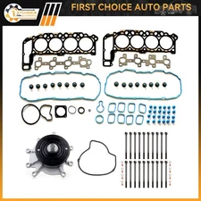 Head Gasket Bolts Set Water Pump Cover Gasket For 02 Jeep Grand Cherokee 4.7L