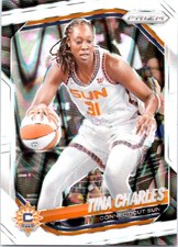 2025 Panini Prizm WNBA Tina Charles #3 White Seismic Prizms Connecticut Sun