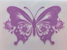 Flower Butterfly Vinyl Decal Car Wall Window