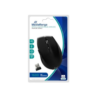 MediaRange MROS208 Mouse Right-Hand RF Wireless Optical 1600 Dpi ~E~