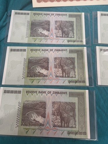 5 consecutive Fifty Trillion Dollar Bills in Protective covers with CIA - Picture 6 of 8