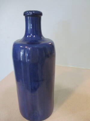 M.K.M. MAX KRUGER Salt Glaze Cobalt Blue 0.75 L medical Stoneware bottle