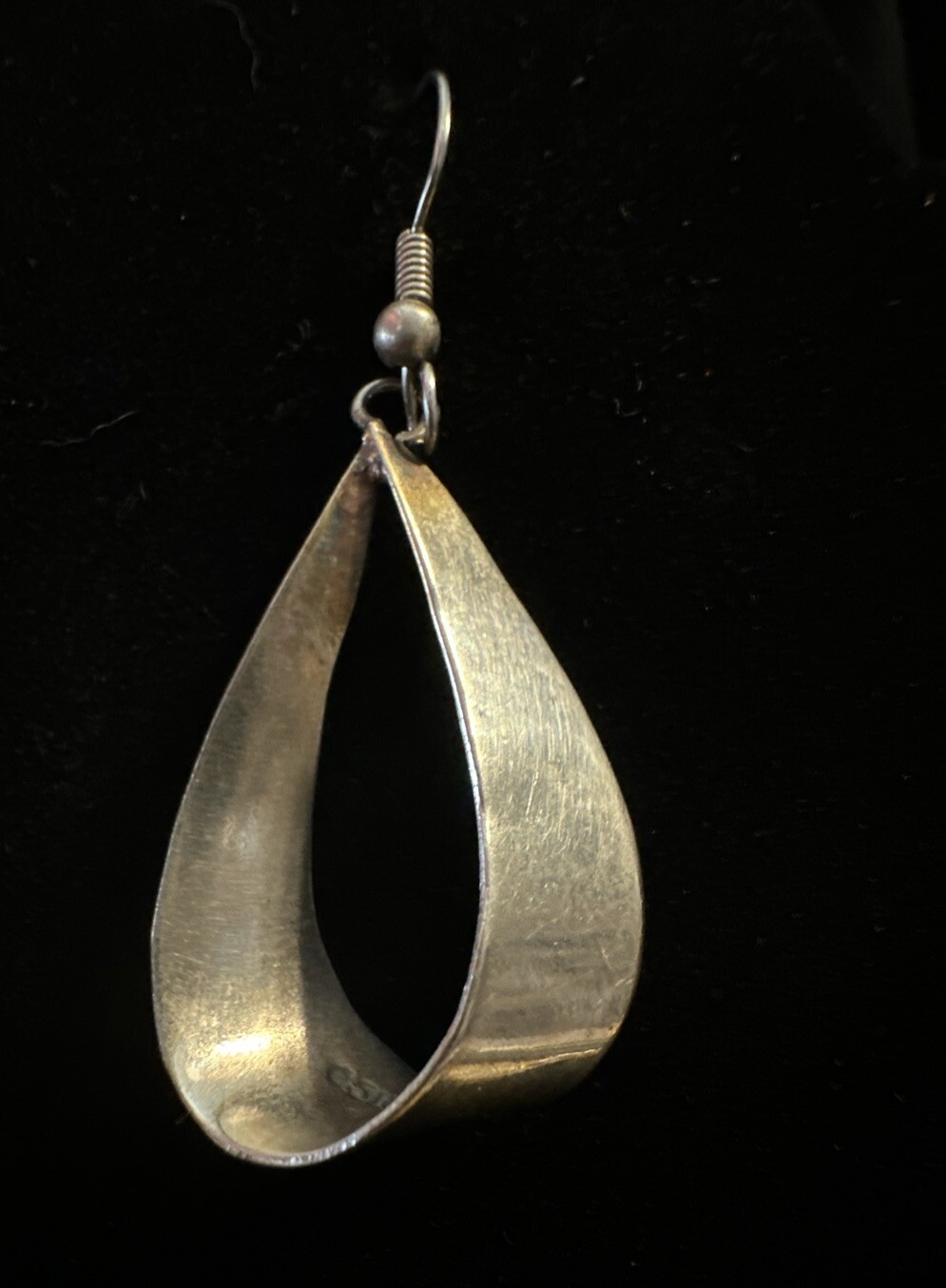 MEXICO - SILVER DANGLE - PIERCED EARRINGS~SIGNED … - image 3