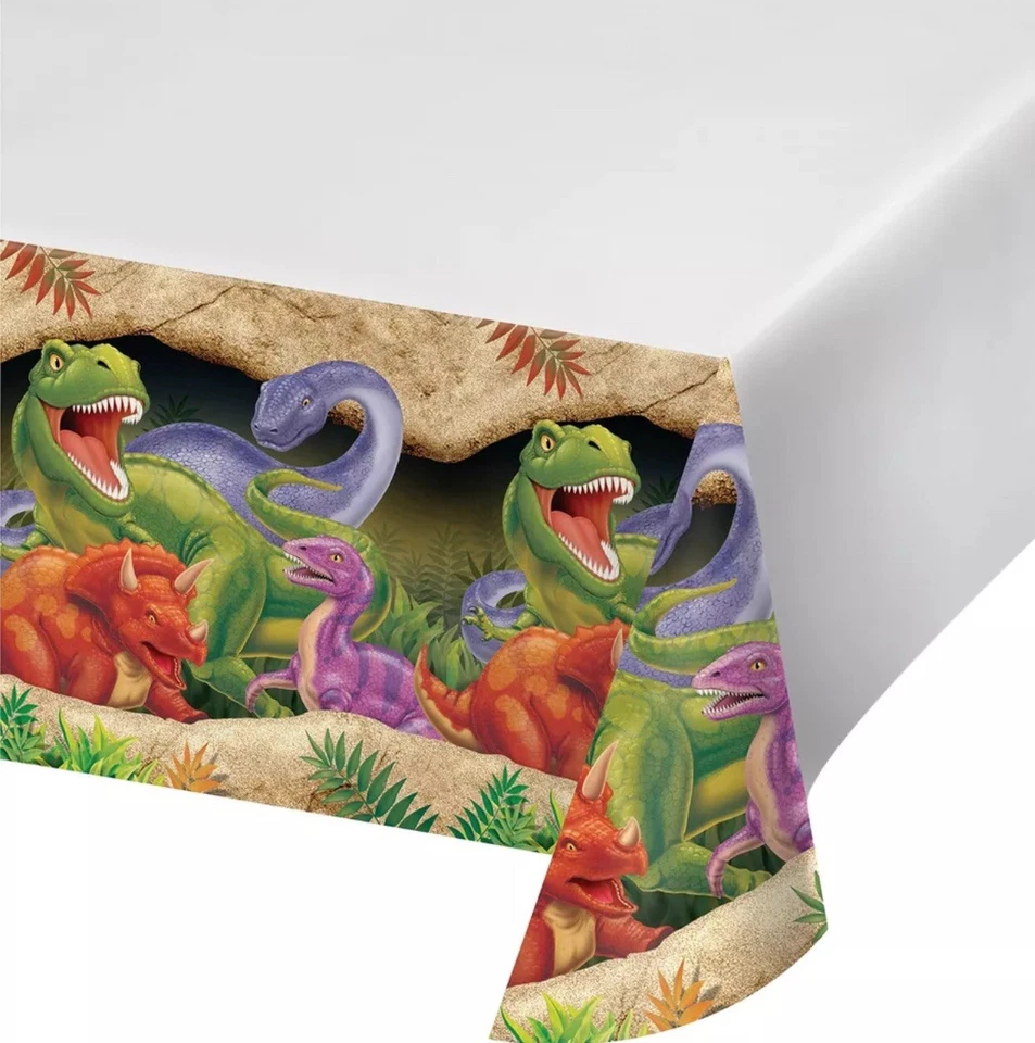 Dino Blast Plastic Table Cover, 54 by 108-Inch - Image 2 of 2