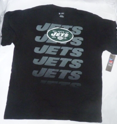 NEW NFL NY New York Jets Football T Shirt Men XL X-Large Black NWT