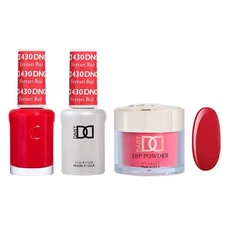 DND Duo Gel+Dap & Dip Trio Matching #430 Ferrari Red Hot Color 2023
