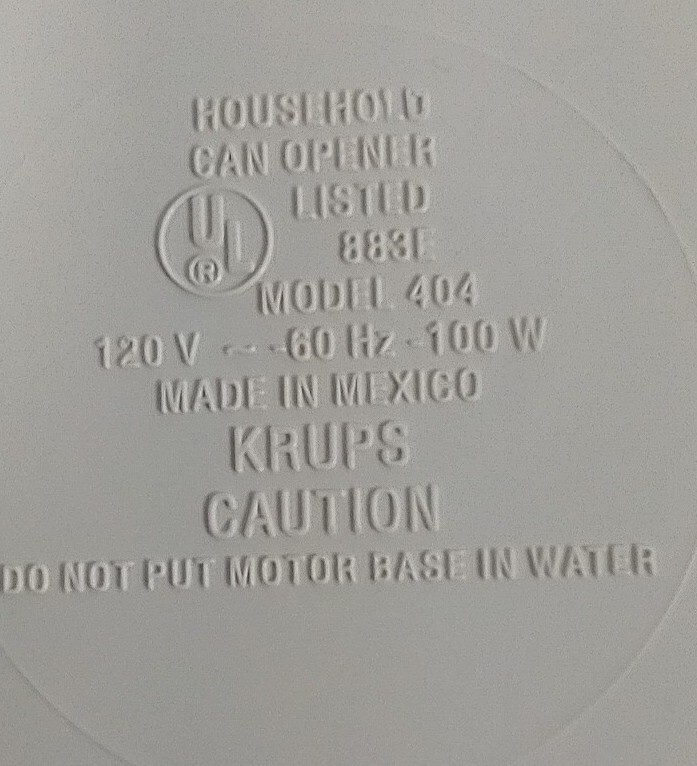 Krups Open Master Electric Can Opener HandHeld Type 404 Works Great eBay