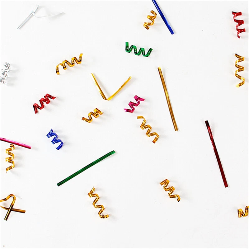 1pc Metallic Twist Ties for Flower Packaging Bread Candy Bag ties 300 Yard - Image 4 of 4