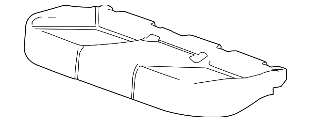 Genuine GM Jet Black Rear Seat Cushion Cover 22889500