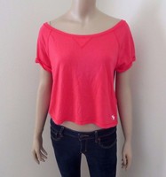 Abercrombie Womens Crop Top Size Small Shirt T-shirt Tee Red Abercrombie Womens Crop Top Size Small Shirt T-shirt Tee Red