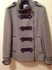 Authentic Moschino  Cheapandchic Womens Gray Wool Coat Small