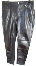 Express Faux Leather Pants 10R Ankle Legging Stretch Black Jeans Rock Biker EUC